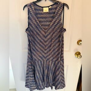 Maeve Sleeveless Colorful Knit Drop Waist Dress